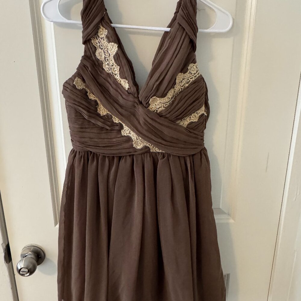 Women's Wedding Guest Dress Coffee Color Size Small